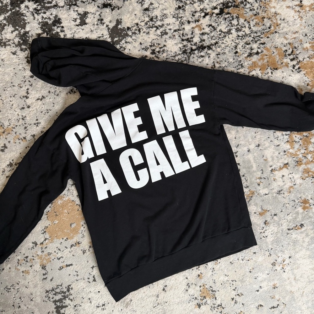 Zara Black Sweater with Pink Graphic